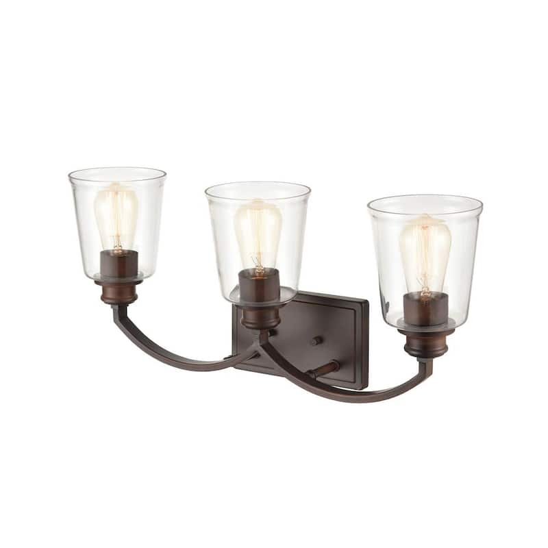 23 in. 3-Light Rubbed Bronze Vanity Light