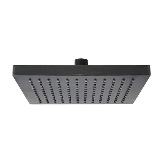 1-Spray 8 in. Single Wall Mount Fixed Rain Shower Head in Rubbed Bronze