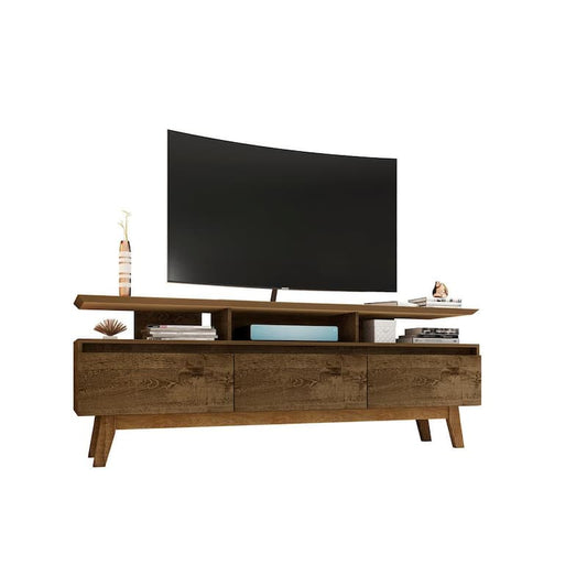 Yonkers 70.86 in. Rustic Brown TV Stand Fits TV's up to 65 in. with Cable Management