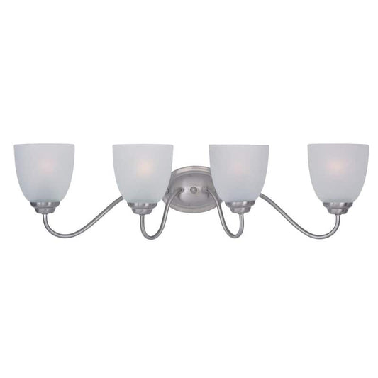 Stefan 4-Light Satin Nickel Bath Light Vanity