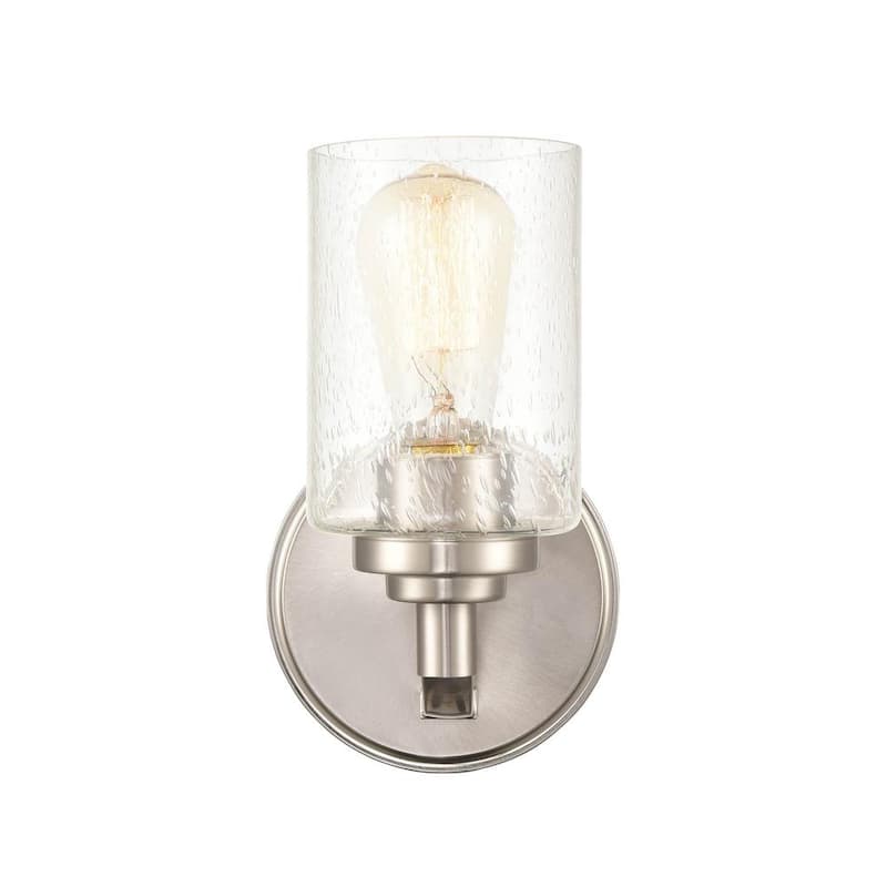 1-Light 4.375 in. Satin Nickel Wall Sconce