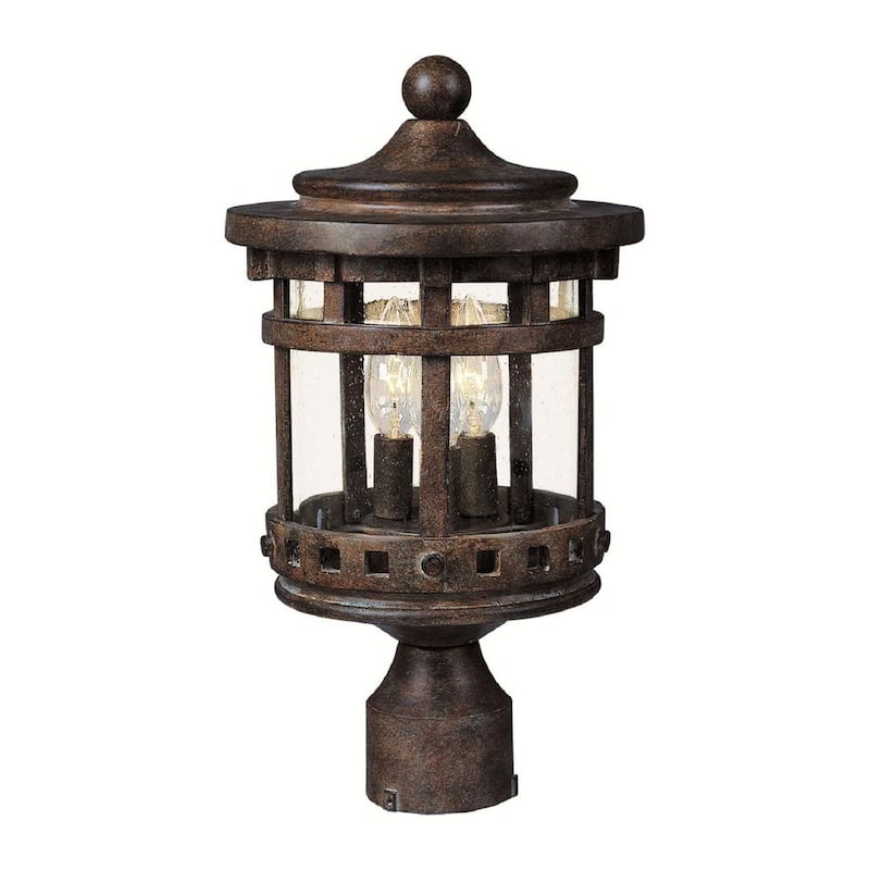 Santa Barbara DC 3-Light Sienna Outdoor Pole/Post Mount