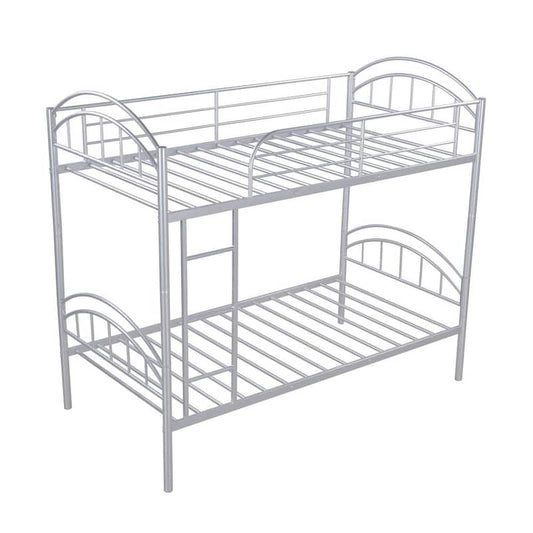 Solid Sliver Twin Over Full Metal Bunk Bed