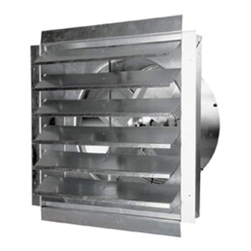 18 in. Heavy Duty Exhaust Fan with Automatic Shutter in Mill