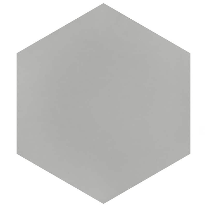 Textile Basic Hex Silver 8-5/8 in. x 9-7/8 in. Porcelain Floor and Wall Tile (11.5 sq. ft./Case)