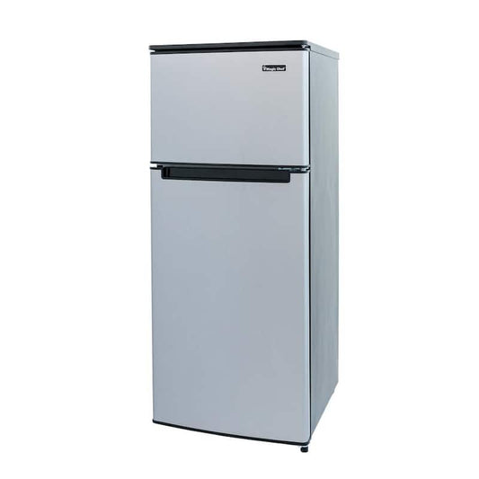 4.5 cu. ft. 2 Door Mini Fridge in Stainless Look with Freezer