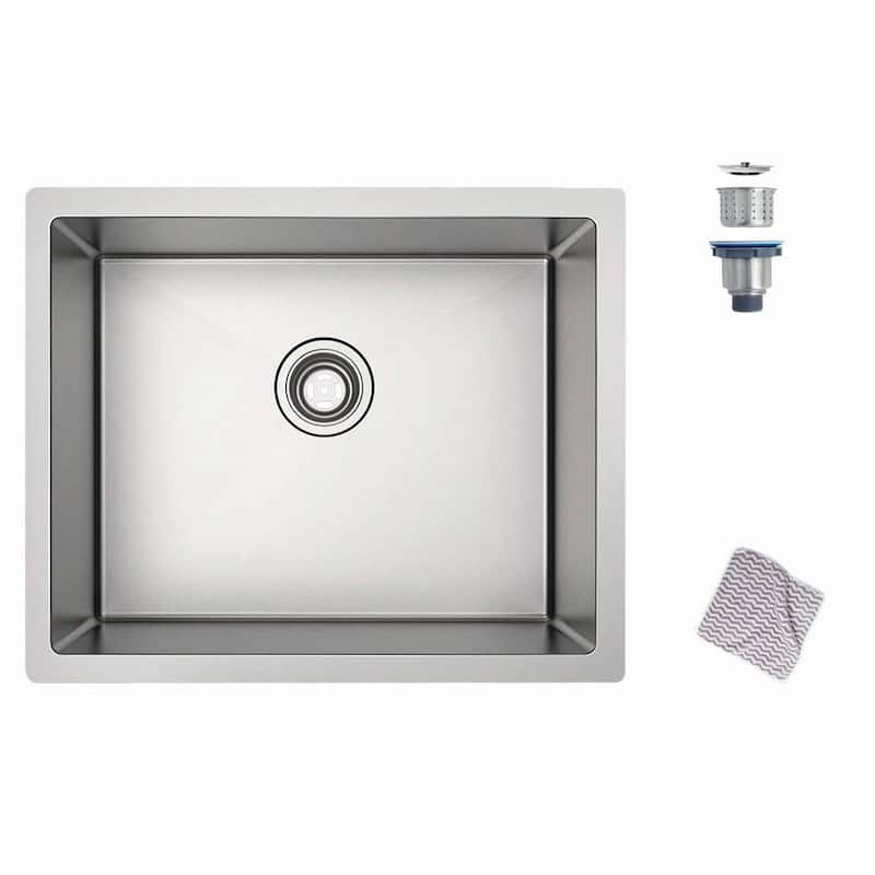 Stainless Steel 22.63 in. Single Bowl Sink Undermount Kitchen Sink without Workstation