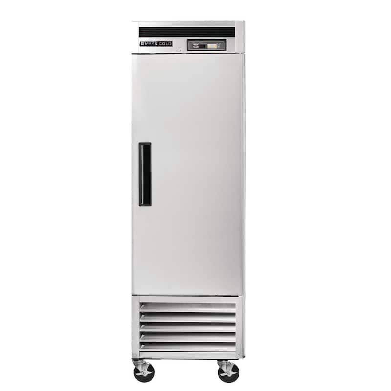 23 cu. ft. Single Door Commercial Reach in Refrigerator with Stainless Interior and Exterior