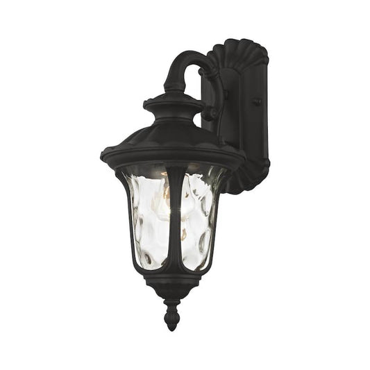 Oxford 1 Light Textured Black Outdoor Wall Sconce