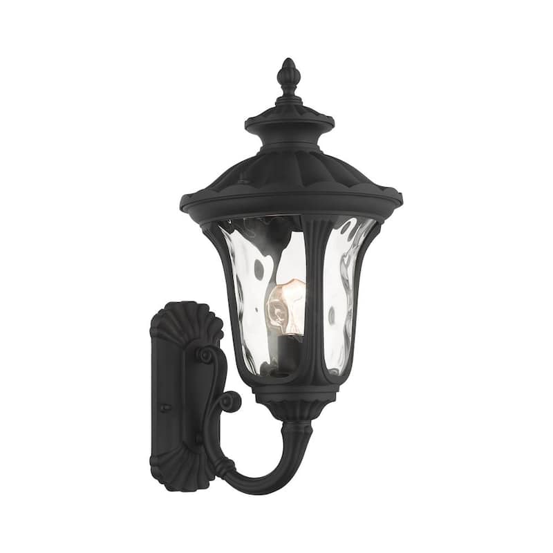 Oxford 1 Light Textured Black Outdoor Wall Sconce