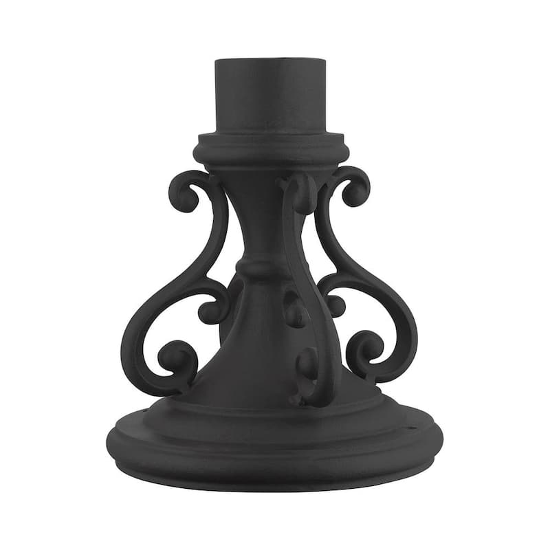 Textured Black Outdoor Pier Mount Adapter