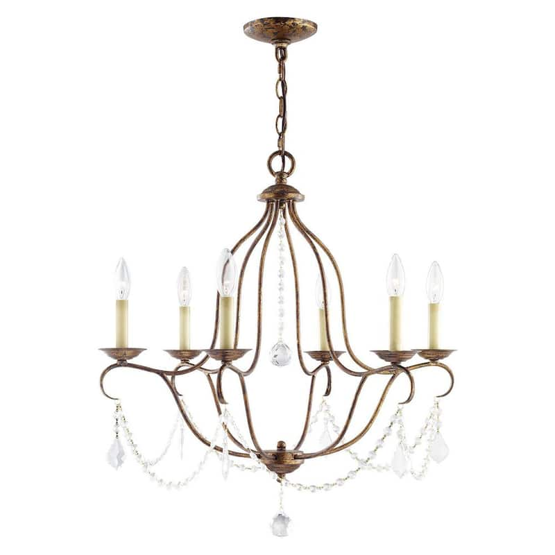 Providence 6-Light Venetian Golden Bronze Incandescent Ceiling Chandelier