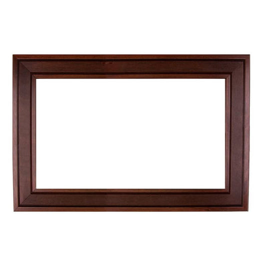 Tuxedo 30 in. x 36 in. Mirror Frame Kit in Walnut - Mirror Not Included