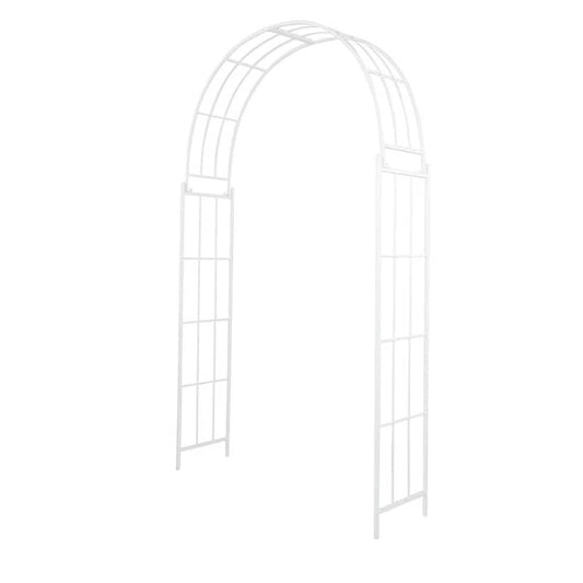 White Metal Contemporary Garden Arbor 91 In. x 54 In.