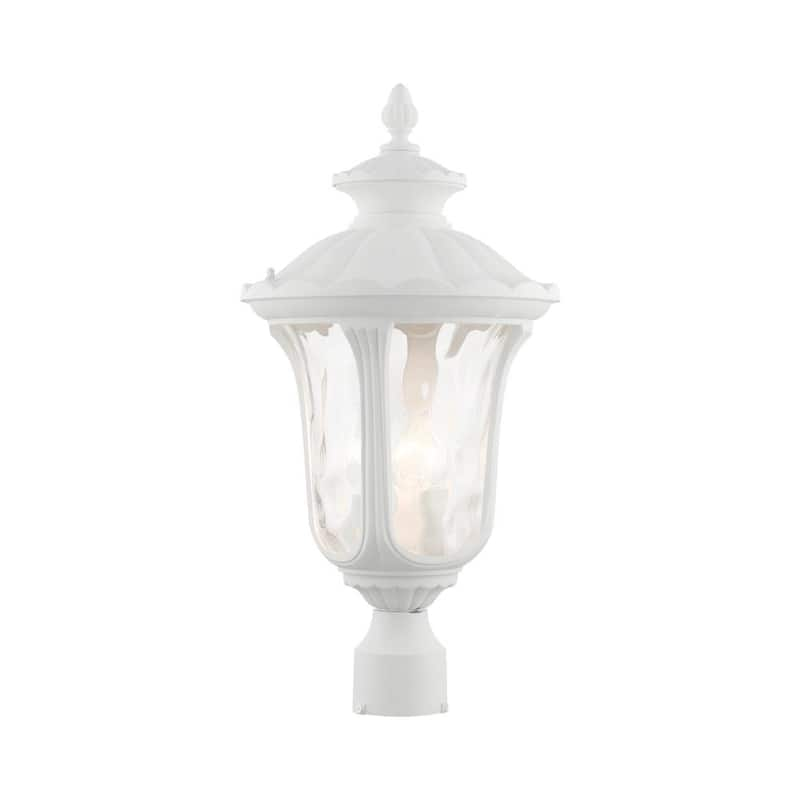 Oxford 3 Light Textured White Outdoor Post Top Lantern