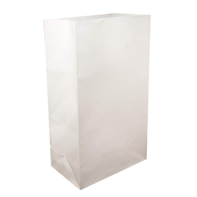 White Flame Resistant Luminaria Bags (100-Count)