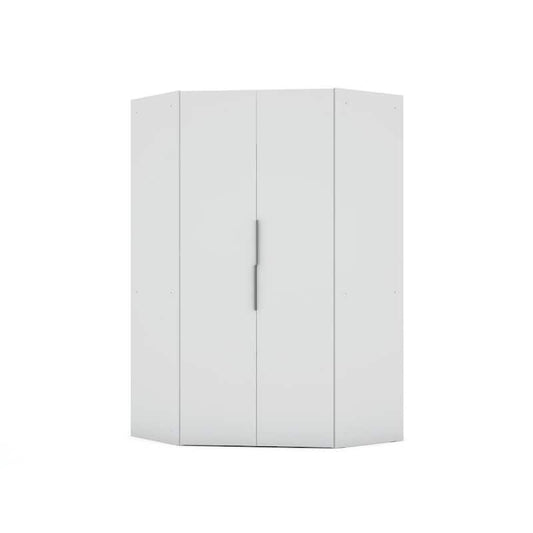 Ramsey 2.0 White Corner Wardrobe Closet