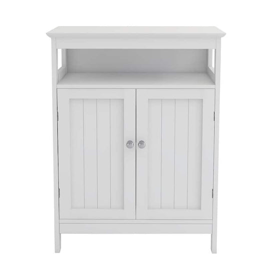 23.62 in. W x 11.81 in. D x 31.5 in. H White MDF Freestanding Bathroom Storage Linen Cabinet