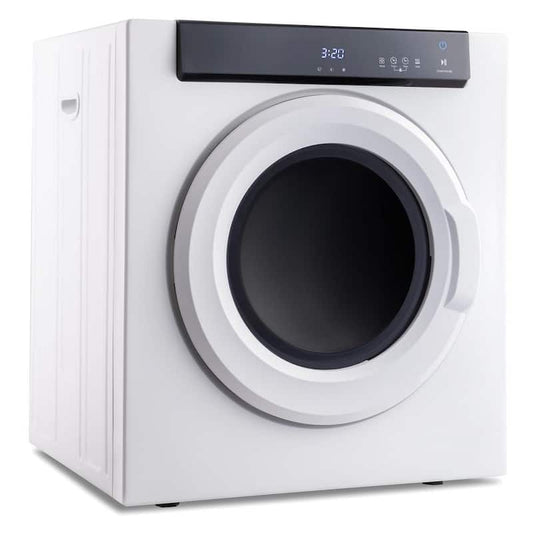 3.23 cu. ft. Vented Smart Electric Portable Electric Dryer in White with Touch Screen