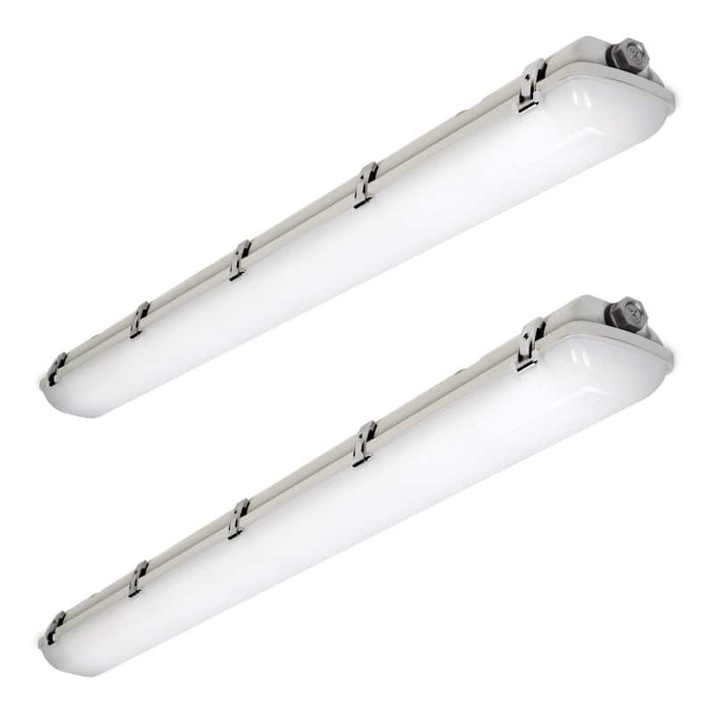 4 ft. 39- -Watt Equivalent Integrated LED White High Bay Light 4500-Lumens UNV Voltage Commercial Vaportite (2-Pack)