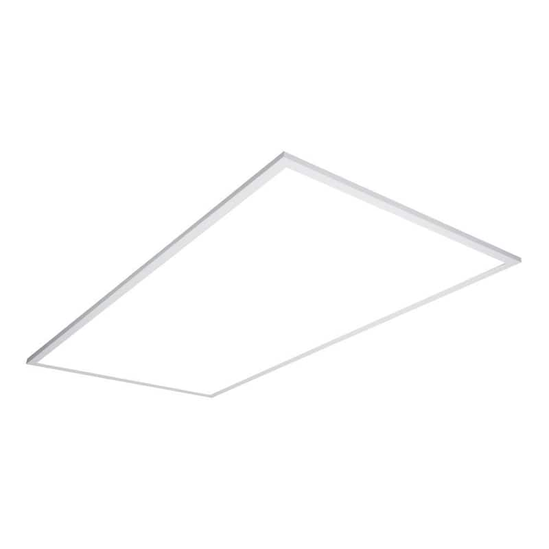 2 ft. x 4 ft. White Integrated LED Flat Panel Troffer Light Fixture at 4700 Lumens, 4000K Cool White