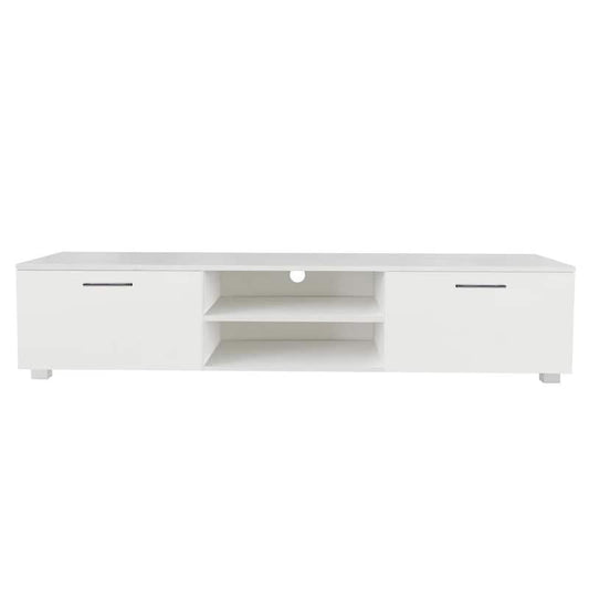 Vege 63 in. White TV Stand Fits TV's up to 70 in. With Doors