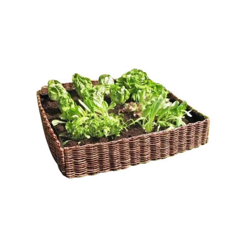 144 in. L 48 in. W 12 in. H Standard Woven Willow Raised Garden Bed (4-Pieces)